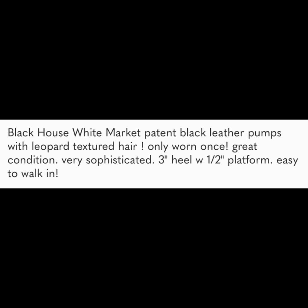 White House Black Market Leopard Print and Black Patent Heels - Picture 4 of 4
